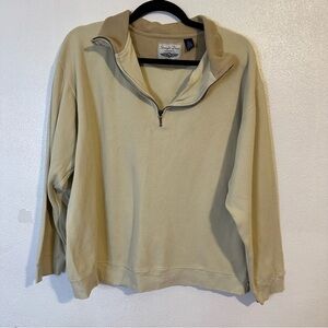 Straight Down Clothing Co. Tan Zip-Up Sweater